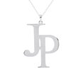 thumbnail image 1 of ♥ Personalized 2 Letter Initial Monogram Pendant Necklace in Sterling Silver, 1 of 3