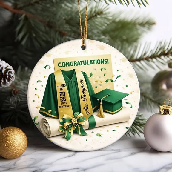 Personalized 2026 Graduate Ornament, 2D Acrylic Pendant for College High School Graduation Gift, A
