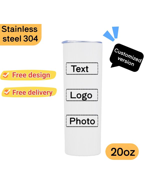 Personalized 20oz Tumbler Custom Text Daily Travel Cup