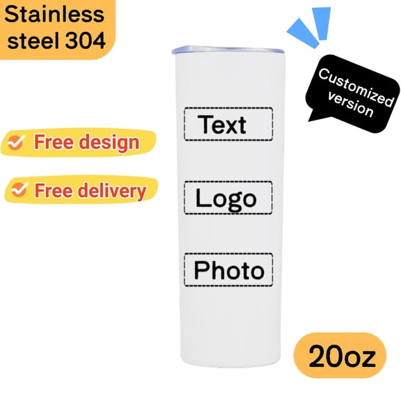 Personalized 20oz Tumbler Custom Text Daily Travel Cup