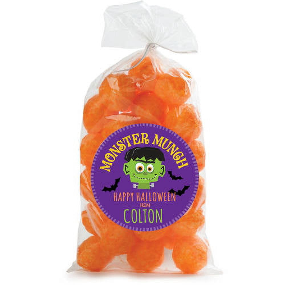 Personalized 24-Piece Sticker and Treat Bag Set - 6 Spooky Characters to choose from