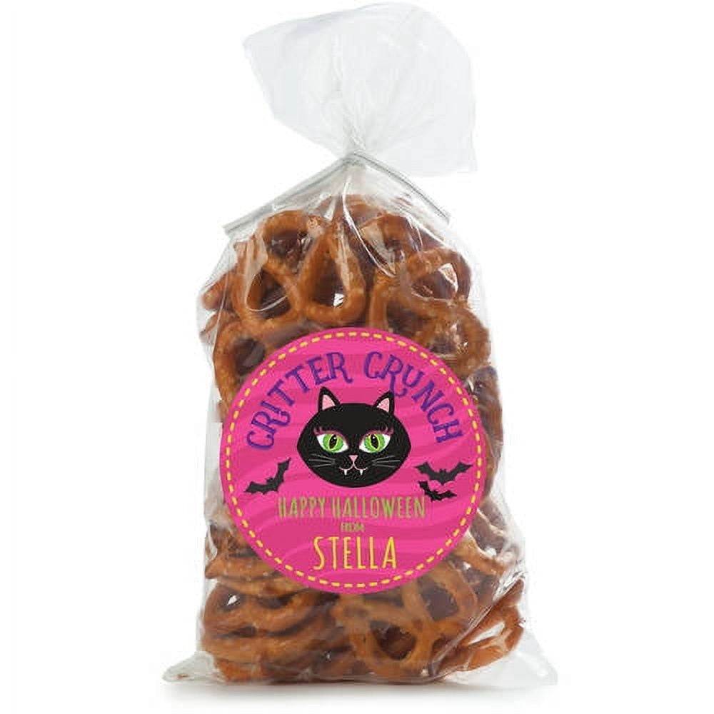 Personalized 24-Piece Sticker and Treat Bag Set - 6 Spooky Characters to choose from
