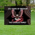 thumbnail image 1 of Personalized 250 Years Of Freedom 1776–2026 Yard Sign – Custom Family Name Patriotic Eagle Outdoor Lawn Sign, 1 of 5