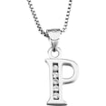 thumbnail image 1 of Personalized 26 Letter Alphabet Pendant Necklace Charms, Cubic Zirconia, S925 Sterling Silver, 1 of 6
