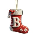 thumbnail image 1 of Personalized 26 Letters Acrylic Christmas Stocking Ornaments – Festive Decor for Holiday Tree, Wreath, Mantel, Gift Tags, and Special Celebrations, 1 of 5