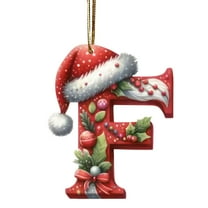 Personalized 26 Letters Christmas Ornaments 2025 Acrylic Hanging Ornament Letters for Xmas Tree Decoration Holiday Family Decor Gifts F