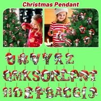 Personalized 26 Letters Christmas Ornaments 2025 Acrylic Hanging Ornament Letters for Xmas Tree Decorations Holiday Family Decor Gifts Z