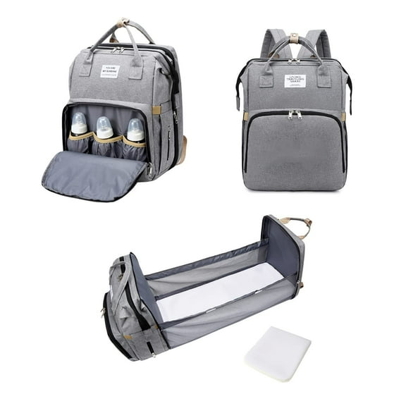 Personalized 3 in 1 Diaper Bag Backpack with Changing Station Multifunction Large Baby Diaper Bags for Boys & Girls Portable, Custom Lightweight Changing Bag Newborn Baby Essential Gifts (Purple)