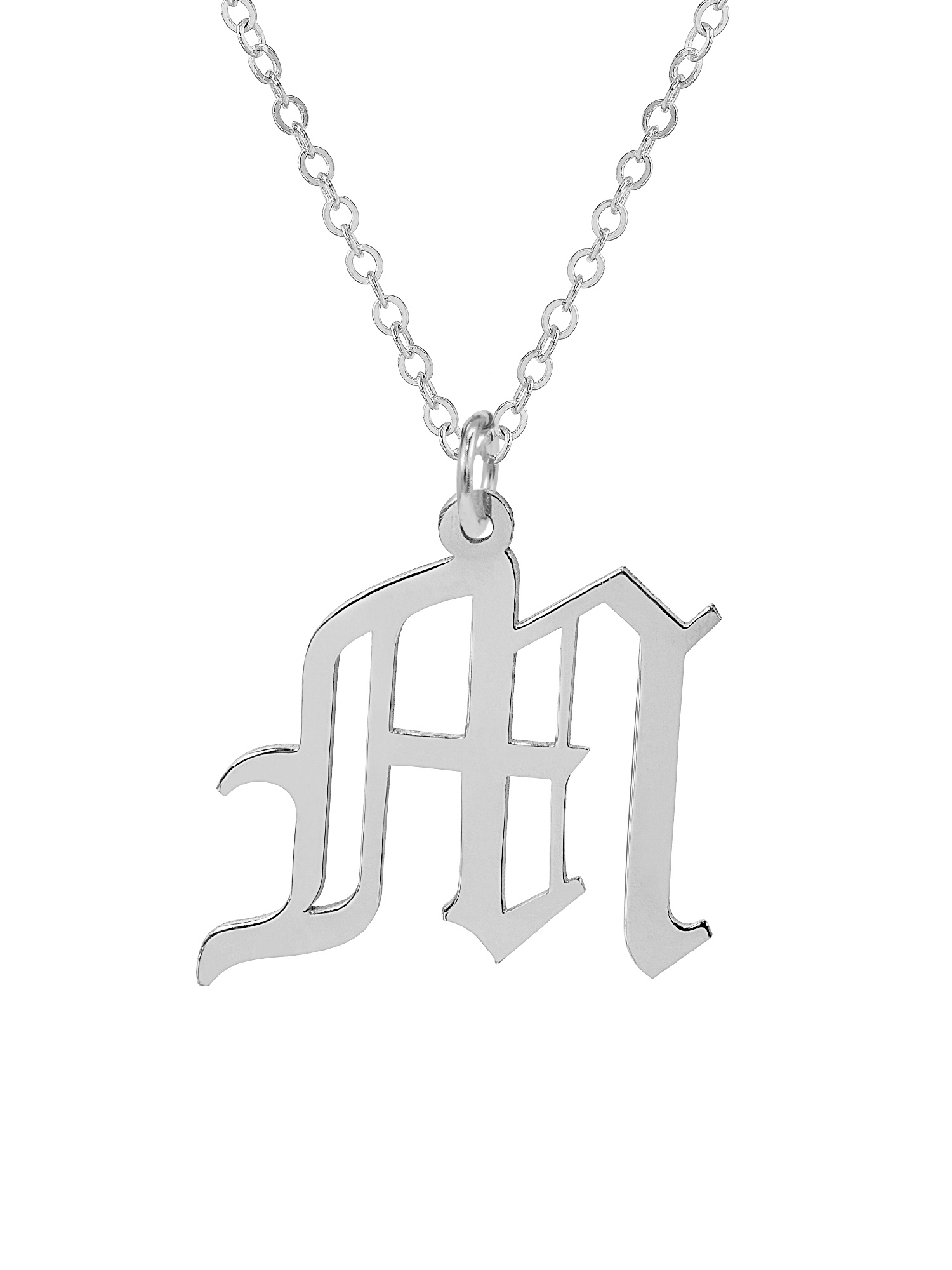 Personalized 3/4 inch Old English Letter Initial Pendant