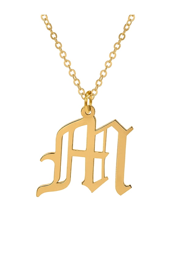 Personalized 3/4 inch Old English Letter Initial Pendant