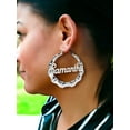 thumbnail image 1 of Personalized 3-inch Bamboo Name Earrings, 1 of 1