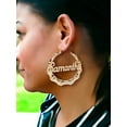 thumbnail image 1 of Personalized 3-inch Bamboo Name Earrings, 1 of 1