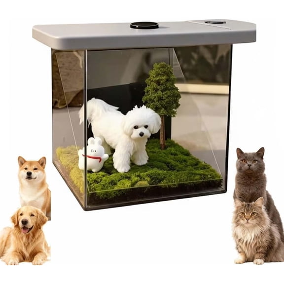 Personalized 3D Holographic Pet Memorial Box, Crystal-Clear Hologram Image House Custom Display, Dog Cat Digital Gift with Photo, Pet Loss Shadow Box Ornament to Cherish Memory