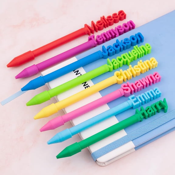 Personalized 3D Printed Pen 3Pcs Set With Name- Multi-color 0.5mm, Office Gift for Teacher Student, Doctor, Nurse