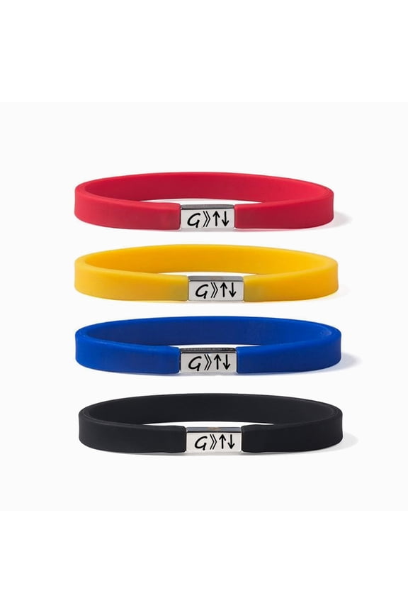 Personalized 4 Packs Sports ID Bracelets for Men Women,Custom Name Plates Silicone Wristbands Witch Knot Om Yoga Jesus Cross Christian Fish God is Greater Cuff Bracelets Religious Gifts