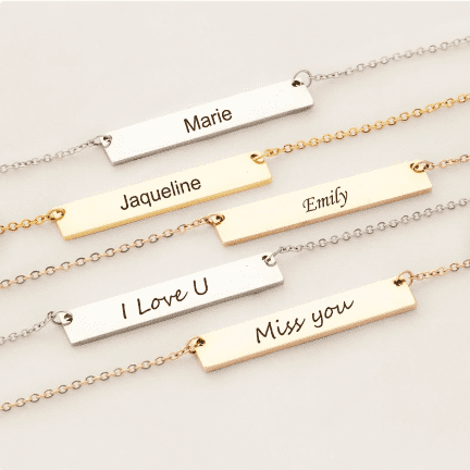 Customized necklace with 2024 name near me