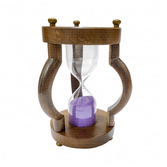 Personalized 5 Min Wooden Purple Sand Timer Hourglass Timer Decorative Vintage