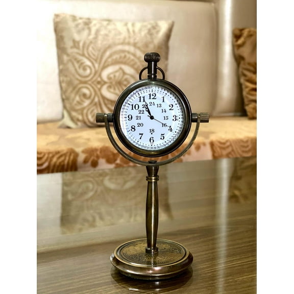 Personalized 8th Anniversary Gift | Engraved Desk Clock with Tally Marks | Traditional Bronze Gift for Him, Husband, Boyfriend, Office.