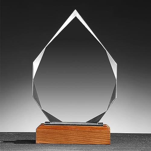 Personalized 9” Glass Plaque, Engraved with Names, Appreciation Messages and Company Logo, Completely Customized Gift Plaque, Award Trophy for Retirement Employee, Manager, Boss.