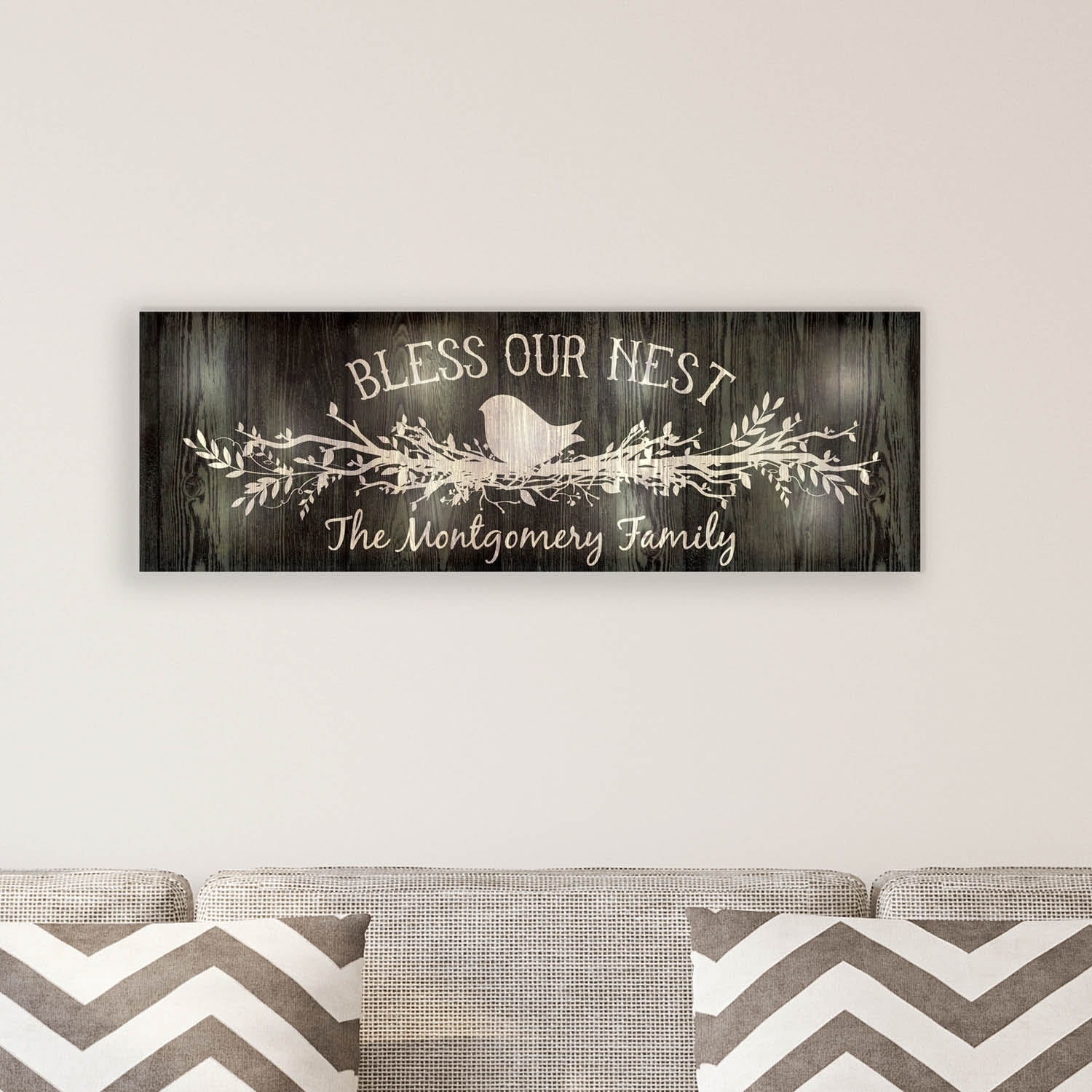 Personalized 9x27 LED Canvas - Bless Our Nest