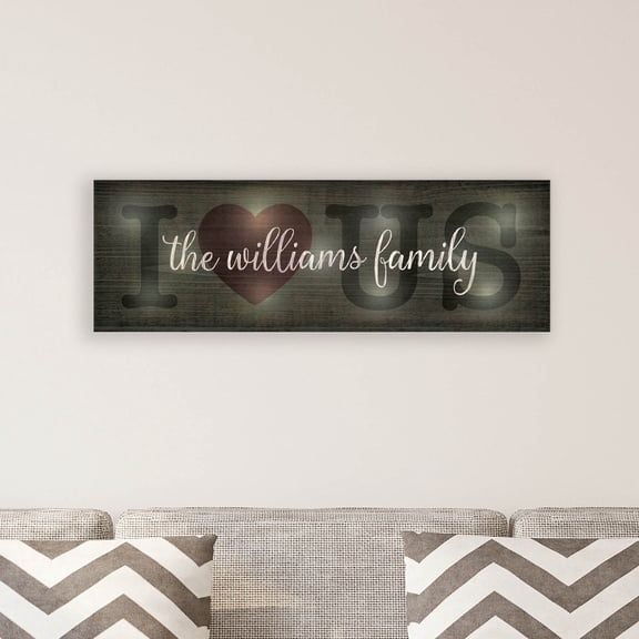 Personalized 9x27 LED Canvas - I Love Us