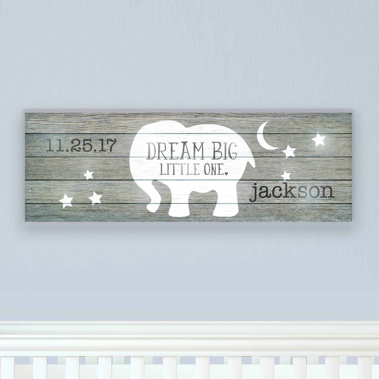 Personalized 9x27 LED Wall Canvas - Dream Big Little One
