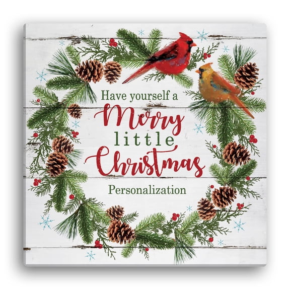 Personalized A Merry Little Christmas Canvas Print