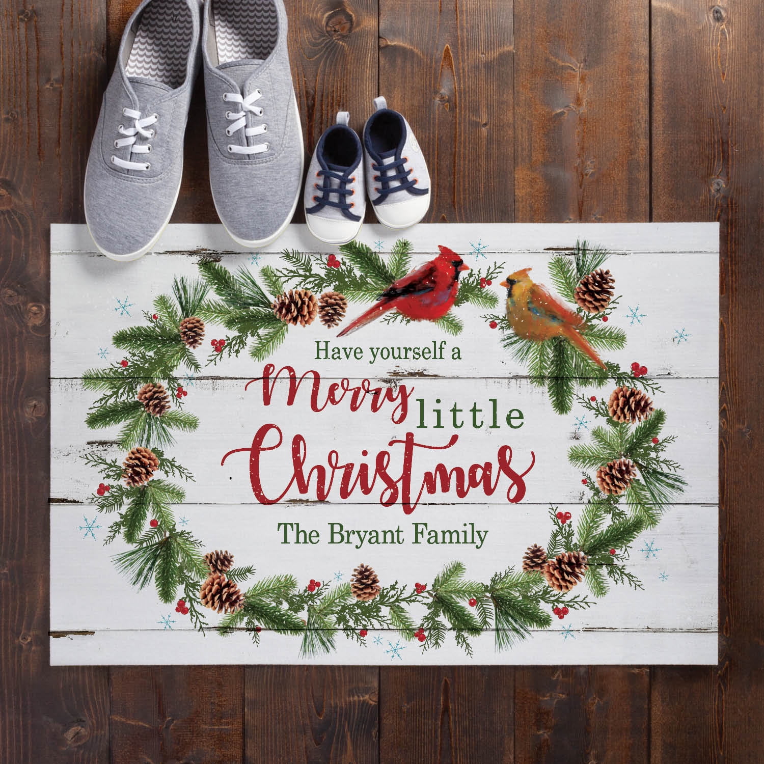 Let It Snow Snowman Fiber Doormat