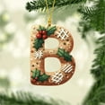 thumbnail image 1 of Personalized A-Z Letter Ornaments for Christmas Tree,Gingerbread Alphabet Ornaments for Christmas Tree Candy Initial Letter Ornaments with Berries,Christmas Decoration Xmas Tree Hanging Decor, 1 of 7