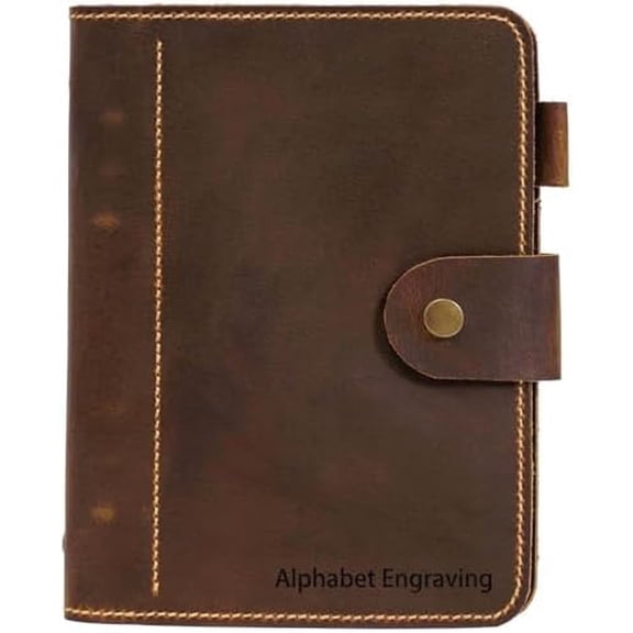 Personalized A5 Leather Organizer Agenda, Custom Travel Journal 6 Ring Binder Notebook, Handmade Leather Journal Notebook, Customized Gift$$Office