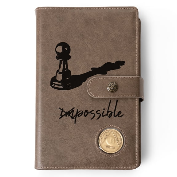 Personalized AA Big Book & 12 Steps and 12 Traditions Book Set Cover, Alcoholics Anonymous Gifts, Fits 2 Hardcover AA Books, AA Coin Holder