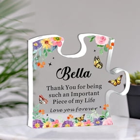 Personalized Acrylic Block Puzzle Piece Tabletop Decoration Birthday Friendship Graduation Christmas Gift