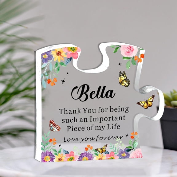 Personalized Acrylic Block Puzzle Piece Tabletop Decoration Birthday Friendship Graduation Christmas Gift