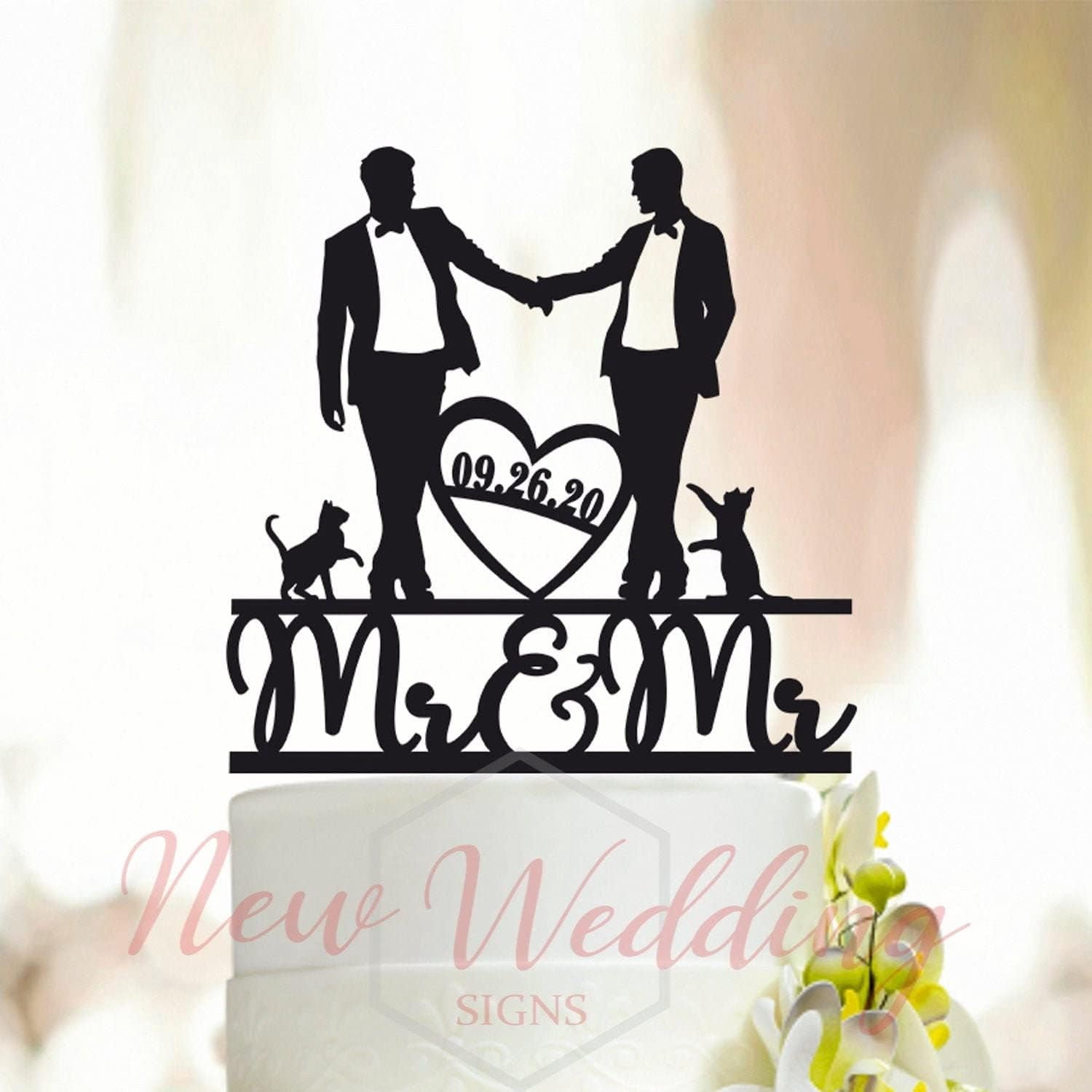 Personalized Acrylic Cake Toppers, Gay Men,Gay Wedding Cake Topper,Gay ...