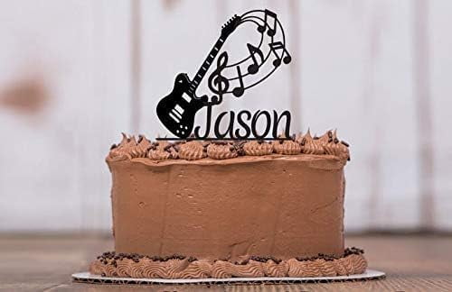 Personalized Acrylic Cake Toppers, Guitar Cake Topper with Keepsake ...