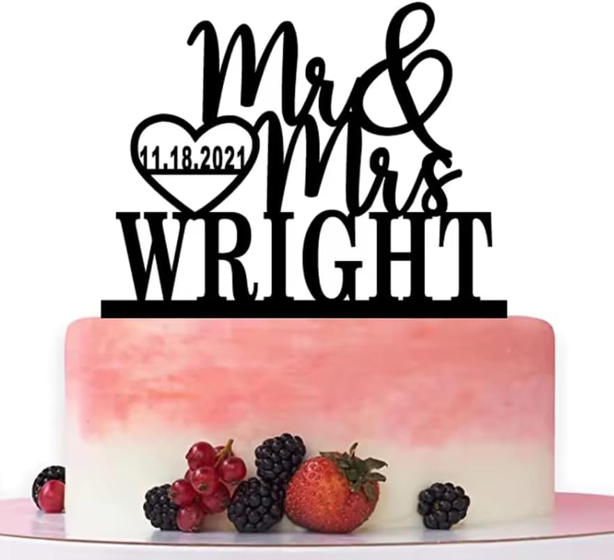 Personalized Acrylic CakeToppers,For Engagements, Birthday, Party ...