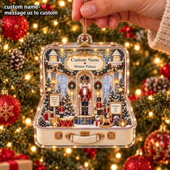Personalized Acrylic Christmas Ornament Nutcracker Winter Palace Tree Hanging for Holiday Gift