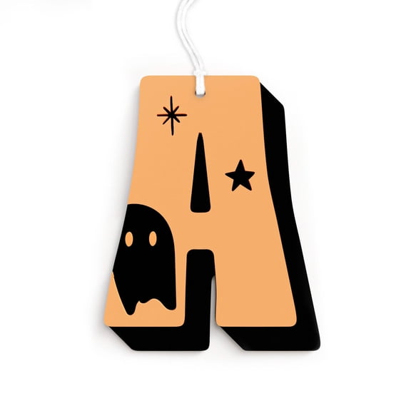 Personalized Acrylic Halloween Monogram Boo Basket Tag
