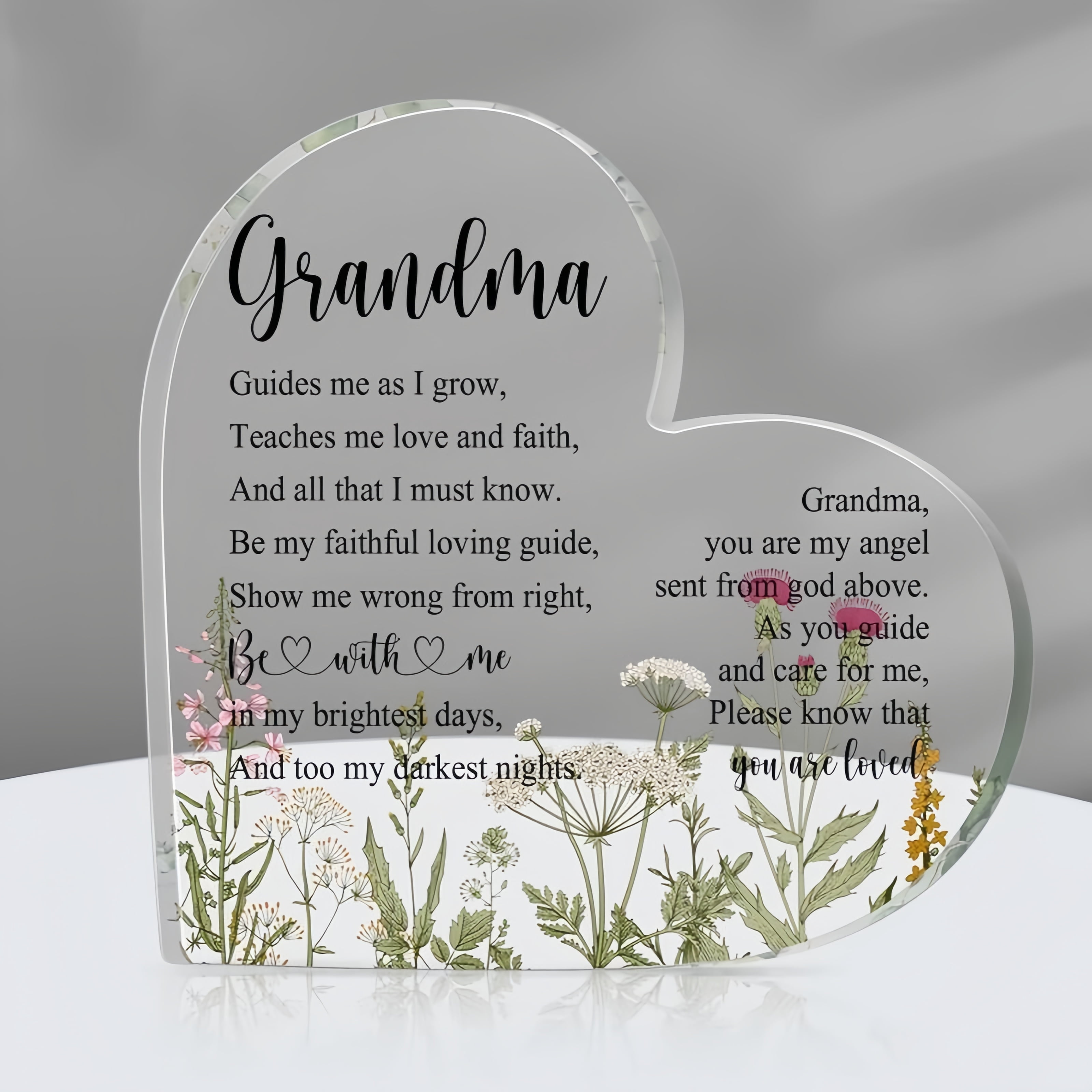 Personalized Acrylic Heart Keepsake for Grandma - Mother's Day Gift ...