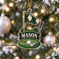 Cosyom Name Personalized Acrylic Ornament Golf Putting Green Flag with Custom Name ...