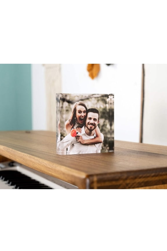 Personalized Acrylic Photo Block, Custom Picture Gift, Wedding Birthday Father's Day Valentine Keepsake