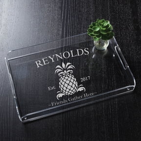 Personalized Acrylic Serving Tray - Friends Gather Here