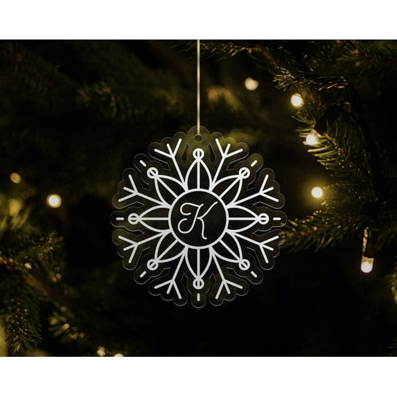 Personalized Acrylic Snowflake Ornament | Christmas Tree Ornament | Custom Bauble | Personalized Hanging Gift
