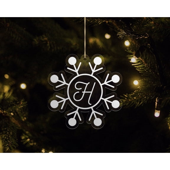 Personalized Acrylic Snowflake Ornament | Christmas Tree Ornament | Custom Bauble | Personalized Hanging Gift