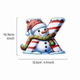 thumbnail image 1 of Personalized Acrylic Snowman Ornaments - Custom Name Christmas Tree Decorations with 3 Ribbons, Photo Gifts, Kids Room Decor, Holiday Window Hangings, 1 of 1