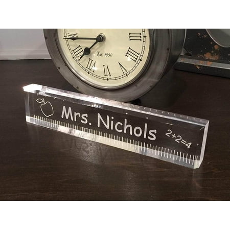 Personalized Acrylic Teacher Office Desk Bar - Choose 8" or 10" size
