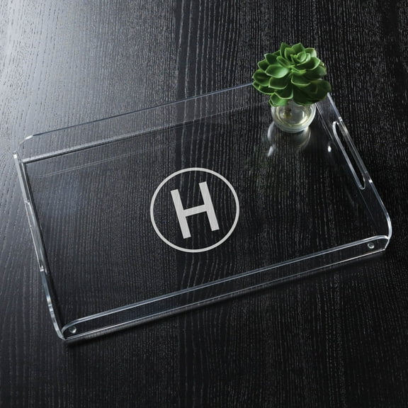 Personalized Acrylic Tray - Circle Initial