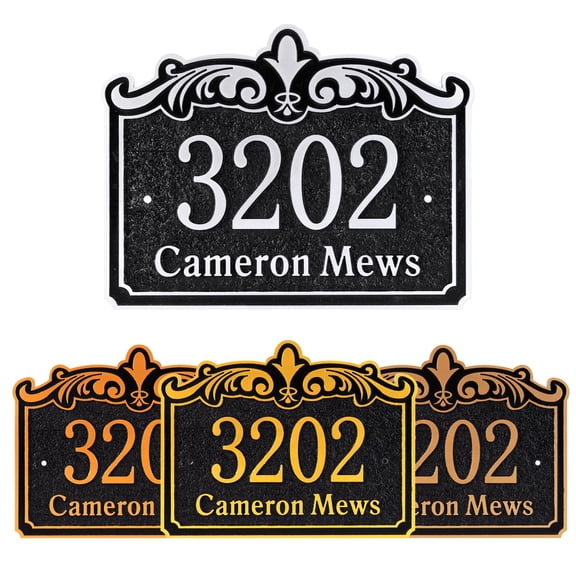 Personalized Address Plaque - Custom Address Sign for Mailbox, House, Street - Outside House Number Sign, Horizontal Style