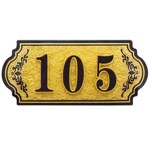 Personalized Address Plaque Custom House Number Sign Door Room Wall Mounted Acrylic Plate for Home Office Hotel Apartment Yard Or Mailbox (1-6 Character)