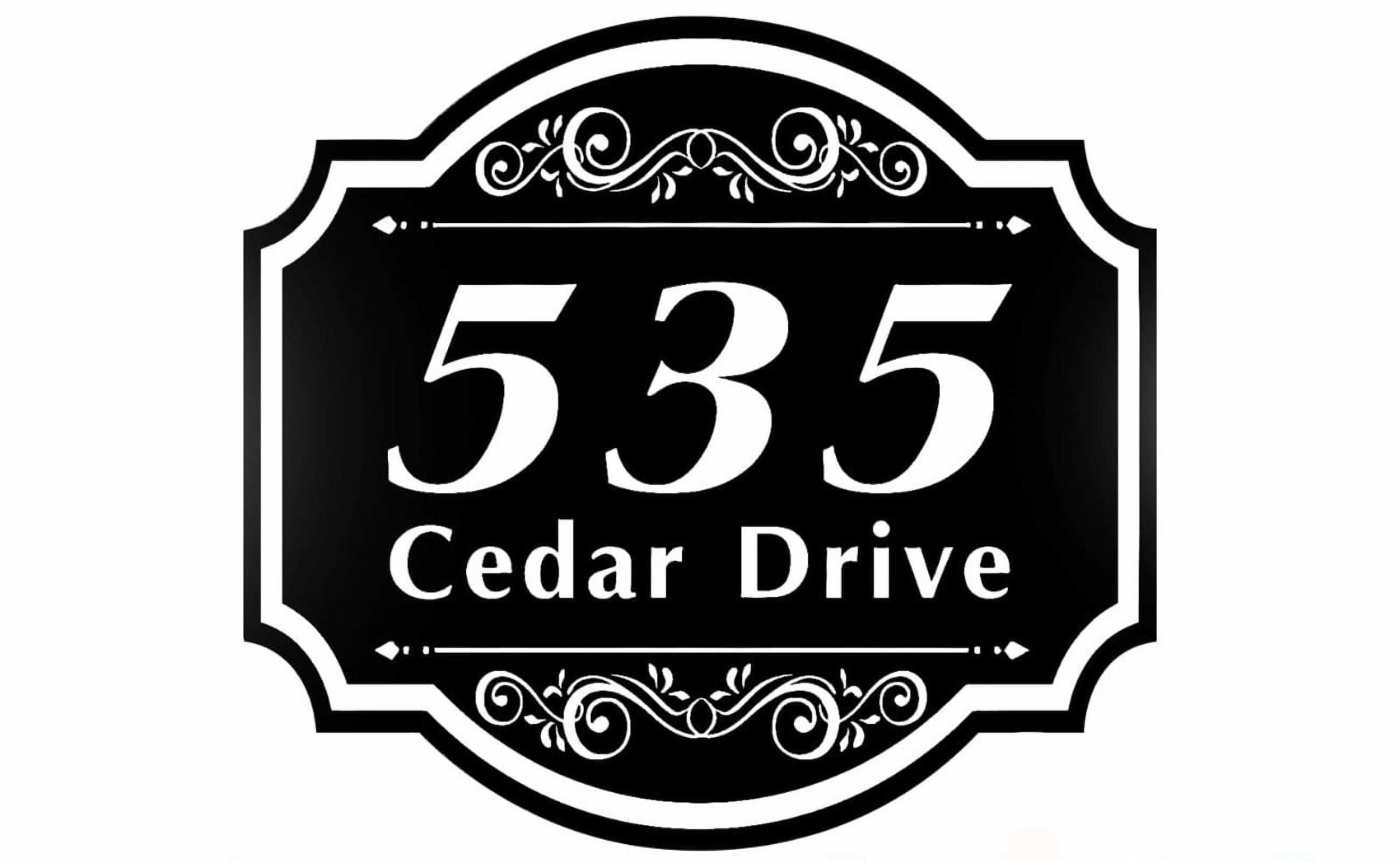 Personalized Address Plaque, House Address Sign, Address Signs for Houses Outside Door, Street or Mailbox, Indoor/Outdoor Use,Metal Aluminum